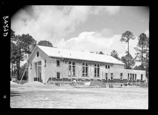 Auditorium under construction at Irwinville Farms, Georgia