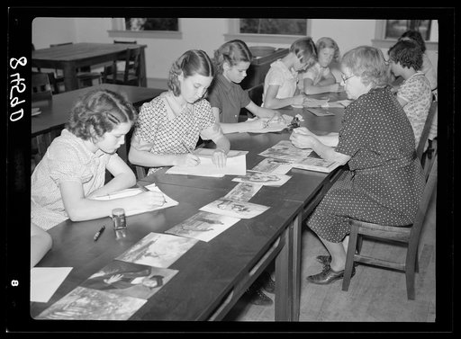 Art appreciation class in the Irwinville School, Georgia