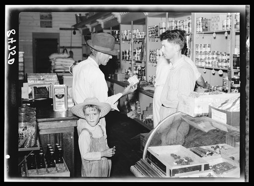 Scene in the cooperative store at Irwinville Farms, Georgia