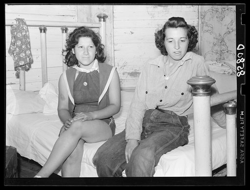 Girl fieldworkers at the King Farm on strike against seventeen cents an hour wages. Morrisville, Pennsylvania