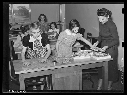 Home economics class in Greenhills school. Ohio