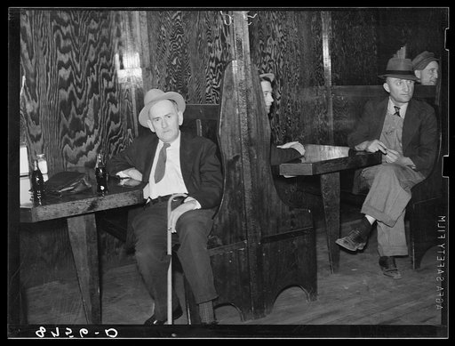 Men in booths. North Platte, Nebraska. Saloon