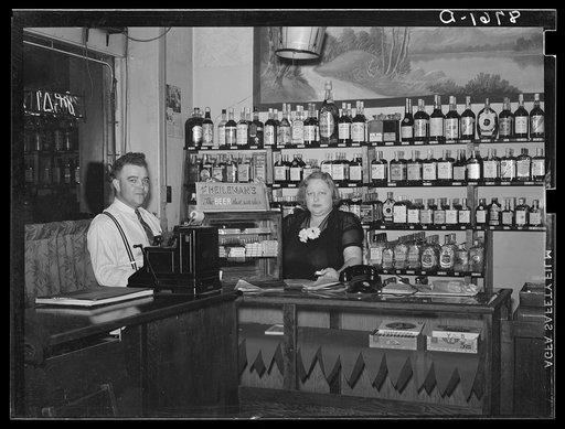 Manager of the Alamo bar, and Mildred Irwin, entertainer. North Platte, Nebraska