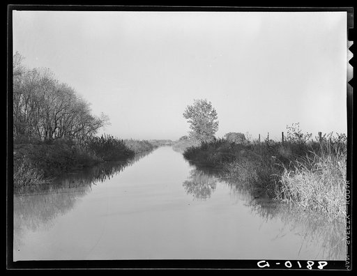 Irrigation ditch typical of western Nebraska