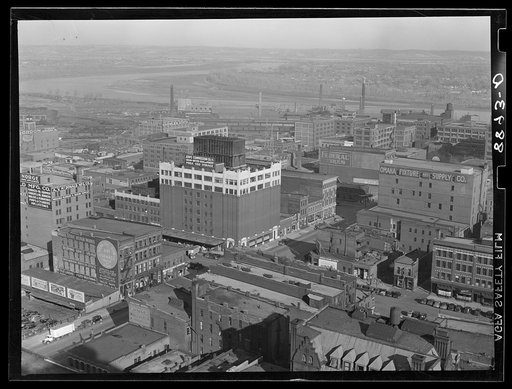 Omaha, Nebraska. Missouri River in background