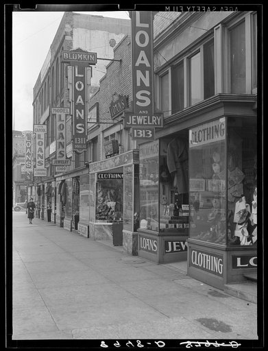 Loan companies on lower Douglas Street. Omaha, Nebraska