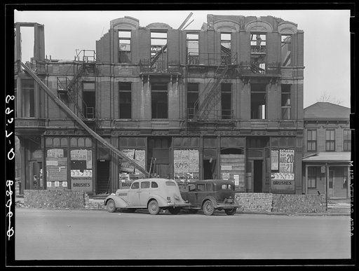 Razing old building. Omaha, Nebraska