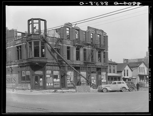 Old building being razed. Omaha, Nebraska