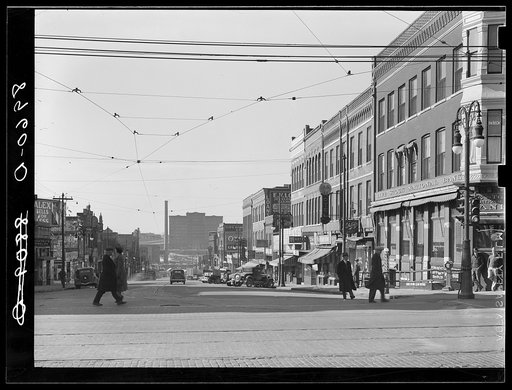 South Omaha, Nebraska. Stockyards in background