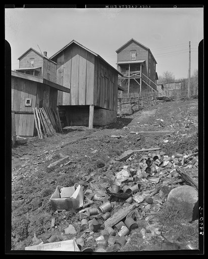 Refuse heap behind company houses. Kempton, West Virginia