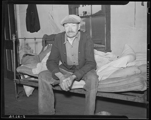 Old miner living in company town. Kempton, West Virginia