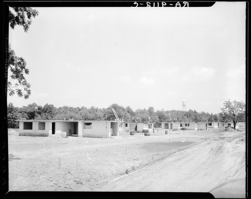 Hightstown, New Jersey. Homes under construction. Thirty-five of these homes are to be completed and ready for occupancy by July 15, 1936