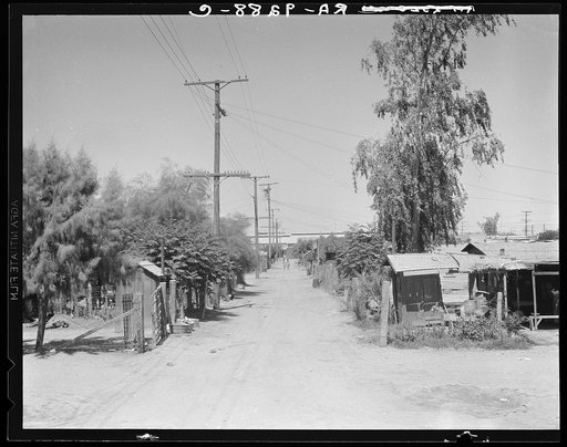 Slums of Brawley. Mexican field workers' homes. Imperial Valley, California