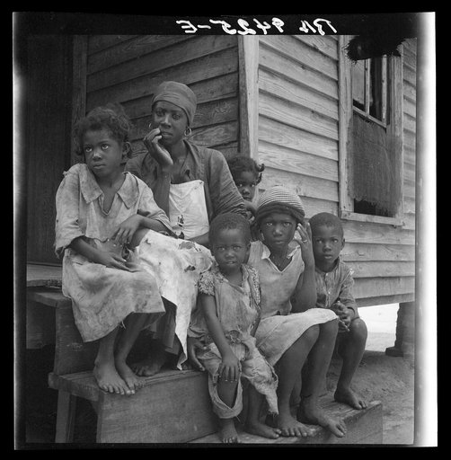 Turpentine worker's family near Cordele, Alabama. Father's wages one dollar a day. This is the standard of living the turpentine trees support