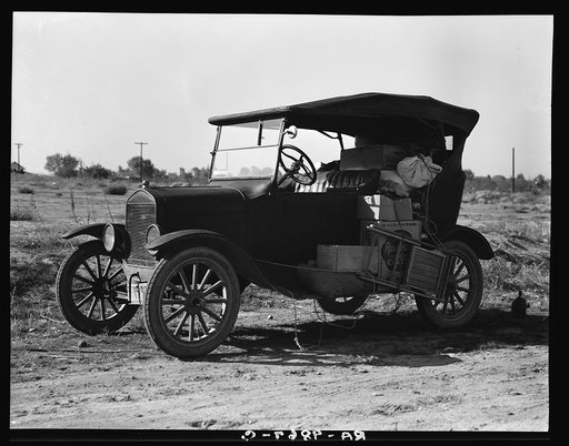 To serve the crops of California, thousands of families live on wheels. Near Bakersfield, California