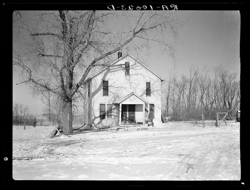 House for the married hired hand on the Harry Madsen farm. Three hundred sixty acres, near Dickens, Iowa. Operated by Mr. Madsen who is a very progressive owner
