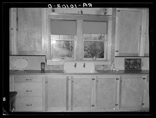 Part of a kitchen of owner-operated farm of G.H. West. Near Estherville, Iowa
