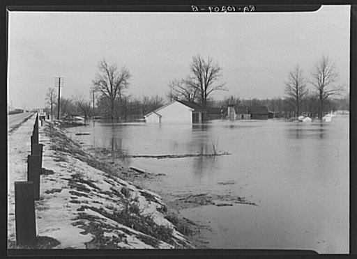 Cache, Illinois, near the crest of the 1937 flood
