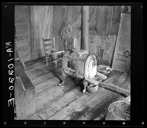 Ancient stove in farmhouse near New Madrid, Missouri