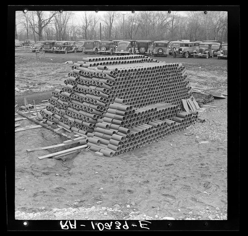 Pile of soil pipe. Greenhills, Ohio