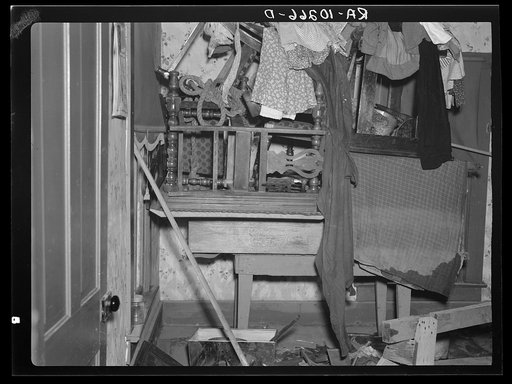 An attempt was made to save furniture and clothes by scaffolding in this house at New Haven, Illinois