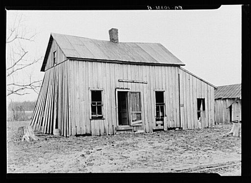 Indiana farmhouse after the flood. Posey County, Indiana