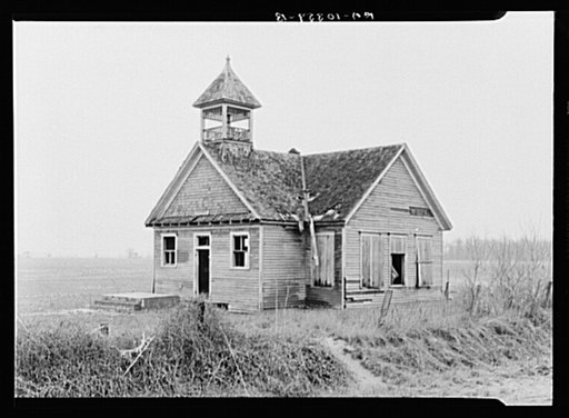 County schoolhouse after the flood. Posey County, Indiana