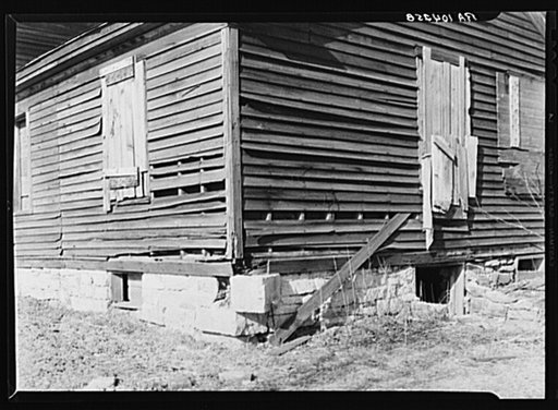 Detail of an abandoned farmhouse. Miller Township, LaSalle County, Illinois