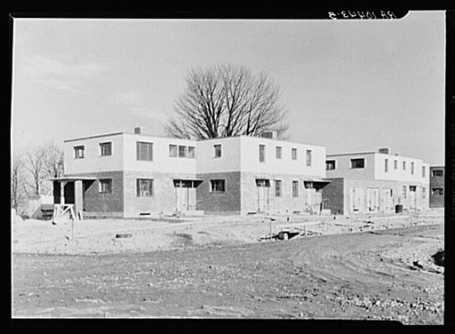 Stucco and brick house at the Greenhills project. Ohio