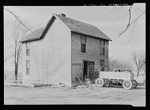 House in which Charles Miller lived while he worked as a hired man near Fowler, Indiana. He has now rented a farm which he will work himself