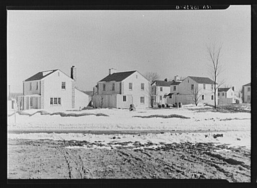 Group of houses at Greendale, Wisconsin. Suburban Resettlement project near Milwaukee