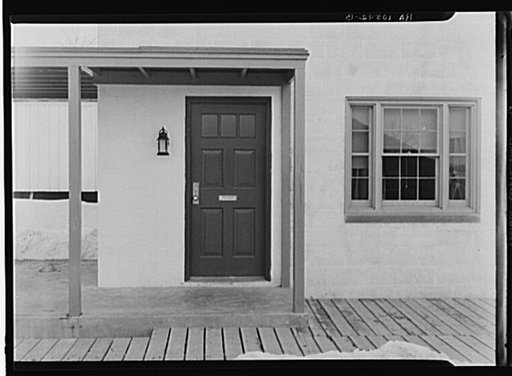 Entrance to model house. Greendale, Wisconsin