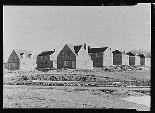 Group of houses under construction at Greendale, Wisconsin