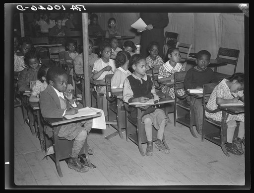 Negro school at Tent City near Shawneetown, Illinois
