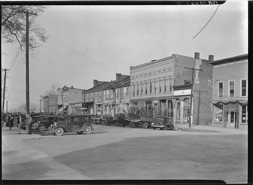The main street of Shawneetown, Illinois