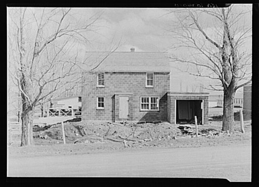 Type "A" house under construction. Ironwood Homesteads, Michigan