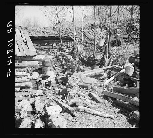Backyard of Buckboard Charlie's shack near Iron River, Michigan