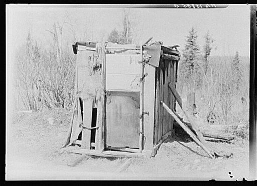 Privy on Lon Allen's farm near Iron River, Michigan