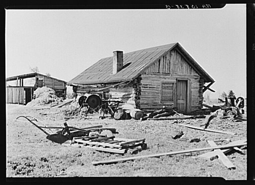 Home of Sando Evanoff, farmer of the cut-over regions. Iron County, Michigan