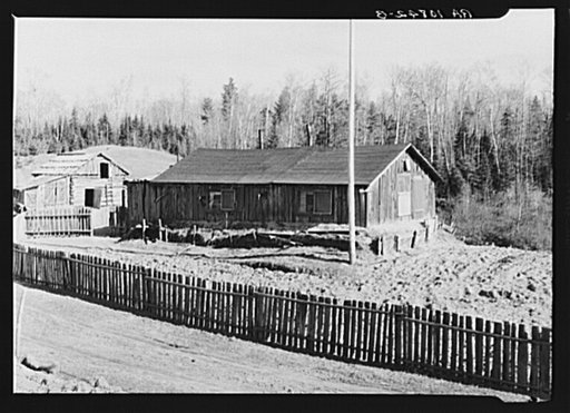 Home of William Shanard, farmer of the cut-over regions. Iron County, Michigan