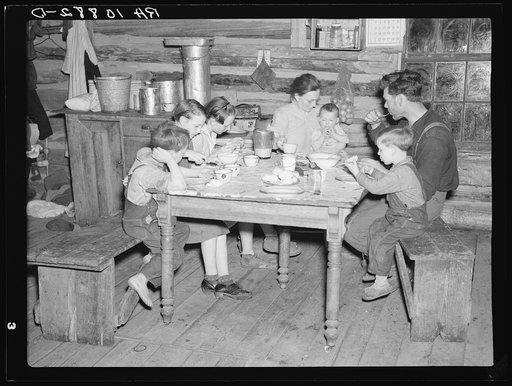 Dinner in the home of William Howell. Near Tipler, Wisconsin