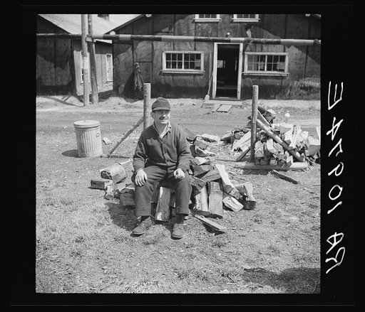 Member of the transient camp. Hagerman Lake, Michigan