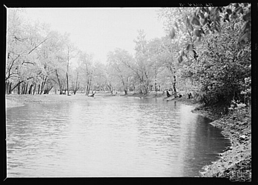 Once a marsh, now a river for bathing purposes. National park recreational area near Winona, Indiana