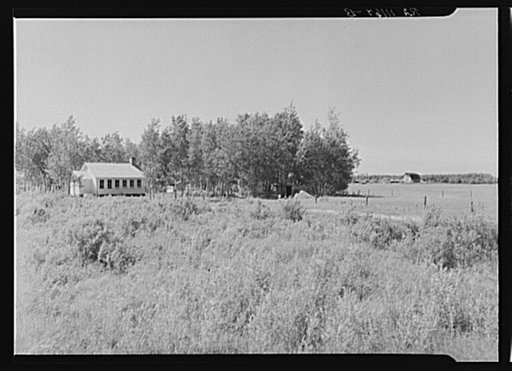 Bendix schoolhouse in unorganized territory, forty-five miles from the county seat. Five miles from Yankoski home. Beltrami Island, Minnesota