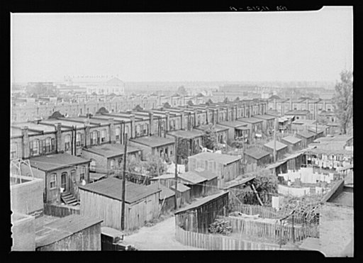 Dwellings for shipyard workers located near the yard. Newport News, Virginia