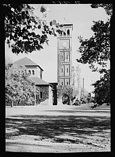 Chapel tower at Hampton Institute. Hampton, Virginia