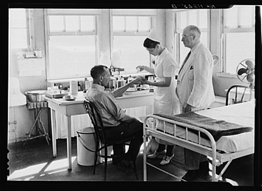 First aid room on project. Greenbelt, Maryland
