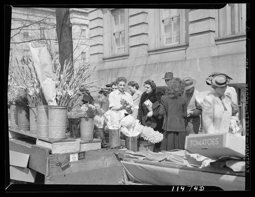 Washington, D.C. Flowers being sold from pushcarts on 8th Street, N.W.