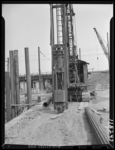 Washington, D.C. Steam hammer used to drive piles