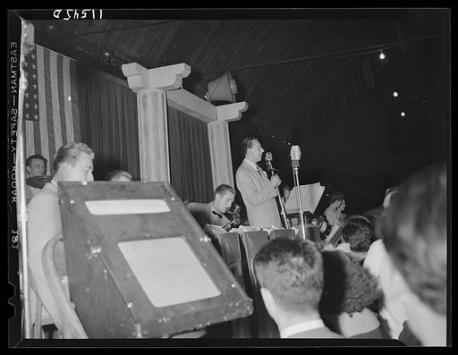 Washington, D.C. Vocalist and orchestra at the Uline Arena